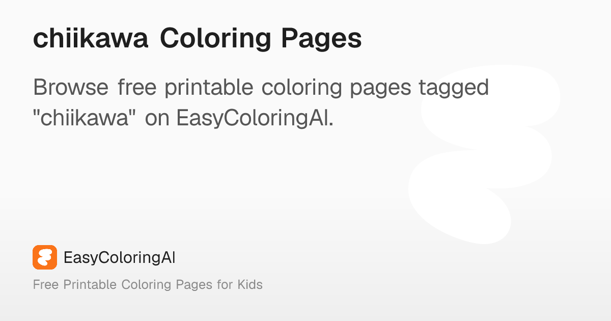 chiikawa Coloring Pages – EasyColoringAI