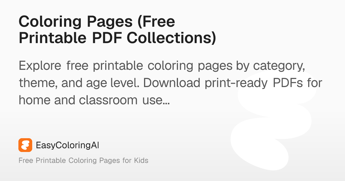 Coloring Pages (Free Printable PDF Collections) – EasyColoringAI